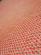 Photo1: 3C05z90  Japanese Kimono Silk  FABRIC Shibori Orange-Red 70.1x15.0 (1)