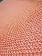 Photo4: 3C07z40  Japanese Kimono Silk  FABRIC Shibori Orange-Red 62.2x7.7 (4)