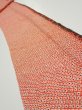 Photo1: 3C09z50  Japanese Kimono Silk  FABRIC Shibori Orange-Red 82.7x6.9 (1)