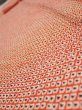 Photo5: 3C09z50  Japanese Kimono Silk  FABRIC Shibori Orange-Red 82.7x6.9 (5)