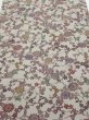Photo1: 3C01z70  Japanese Kimono Crepe Silk  FABRIC Flowers Gray 42.5x14.4 (1)