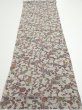 Photo5: 3C01z70  Japanese Kimono Crepe Silk  FABRIC Flowers Gray 42.5x14.4 (5)