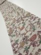 Photo1: 3C09z60  Japanese Kimono Crepe Silk  FABRIC Flowers Gray 84.3x6.7 (1)