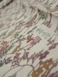 Photo4: 3C09z60  Japanese Kimono Crepe Silk  FABRIC Flowers Gray 84.3x6.7 (4)