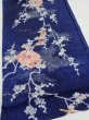 Photo2: 3C01z70  Japanese Kimono Silk  FABRIC Letter box Navy 44.9x14.8 (2)