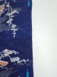 Photo7: 3C01z70  Japanese Kimono Silk  FABRIC Letter box Navy 44.9x14.8 (7)