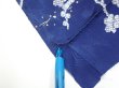 Photo8: 3C01z70  Japanese Kimono Silk  FABRIC Letter box Navy 44.9x14.8 (8)