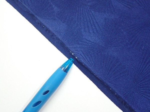 Photo10: 3C02z70  Japanese Kimono Silk  FABRIC Letter box Navy 45.7x14.8 (10)