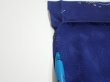 Photo11: 3C02z70  Japanese Kimono Silk  FABRIC Letter box Navy 45.7x14.8 (11)