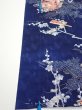 Photo6: 3C03z100  Japanese Kimono Silk  FABRIC Letter box Navy 70.1x14.8 (6)