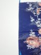 Photo10: 3C05z100  Japanese Kimono Silk  FABRIC Letter box Navy 70.1x14.8 (10)