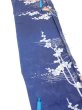 Photo6: 3C08z50  Japanese Kimono Silk  FABRIC Letter box Navy 61.0x7.3 (6)
