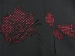 Photo4: 5515T01z600 Vintage Japanese Kimono Silk HAORI Rose Black (4)