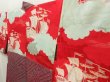 Photo2: 5515T06z490 Antique Japanese Kimono Silk HAORI Ship Dark red (2)