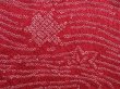 Photo4: 5515T08z360 Vintage Japanese Kimono Silk SHIBORI HAORI Maple Dark red (4)