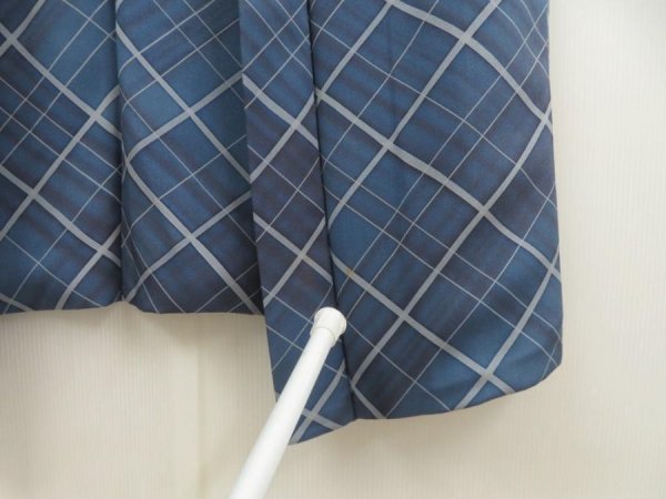 Photo7: 5515T09z570 Vintage Japanese Kimono Silk HAORI  Steel blue (7)