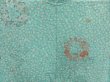 Photo3: 5515T10z500 Vintage Japanese Kimono Silk HAORI Flowers Cyan blue (3)