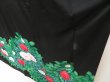 Photo4: 5515T12z1130 Vintage Japanese Kimono Silk FURISODE Rose Black (4)