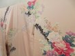 Photo2: 5515T14z1130  Japanese Kimono Silk FURISODE Flowers Ash pink (2)