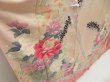 Photo3: 5515T14z1130  Japanese Kimono Silk FURISODE Flowers Ash pink (3)