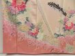Photo6: 5515T14z1130  Japanese Kimono Silk FURISODE Flowers Ash pink (6)