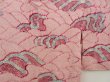 Photo3: 5518T01z480 Vintage Japanese Kimono Silk SHIBORI HAORI Wave Dark pink (3)