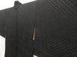 Photo1: 5518T03z550 Vintage Japanese Kimono Silk HAORI  Black (1)