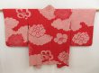 Photo1: 5518T04z680 Vintage Japanese Kimono Silk SHIBORI HAORI Plum blossom Dull red (1)