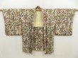 Photo5: 5518T05z440 Vintage Japanese Kimono Silk HAORI Flowers Off-white (5)