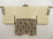 Photo6: 5518T05z440 Vintage Japanese Kimono Silk HAORI Flowers Off-white (6)