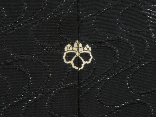 Photo5: 5518T06z640 Vintage Japanese Kimono Silk HAORI Makimono Black (5)