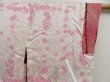 Photo8: 5518T10z520 Vintage Japanese Kimono Silk SHIBORI HAORI Leaf Red-Pink (8)