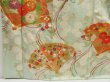 Photo6: 5518T11z1040 Vintage Japanese Kimono Silk FURISODE Folding fan Light blue (6)