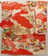 Photo1: 5518T12z1210 Vintage Japanese Kimono Silk FURISODE Phoenix Tomato red (1)