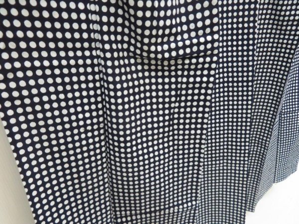 Photo3: 5523T01z460 Vintage Japanese Kimono Cotton YUKATA Dot Indigo (3)