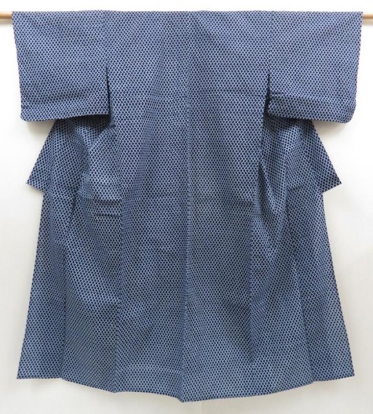 Photo1: 5523T02z400 Vintage Japanese Kimono Cotton YUKATA  Indigo (1)