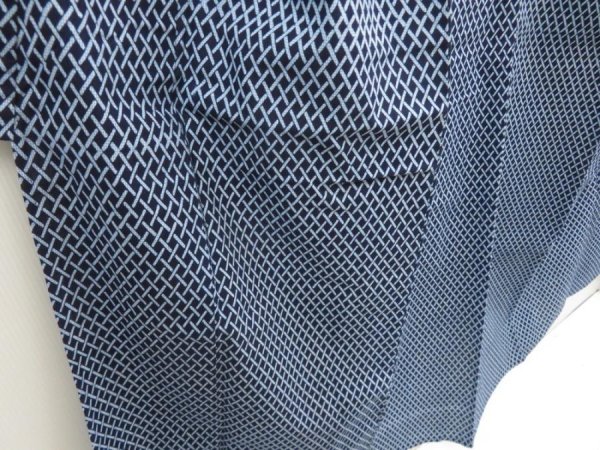 Photo2: 5523T02z400 Vintage Japanese Kimono Cotton YUKATA  Indigo (2)