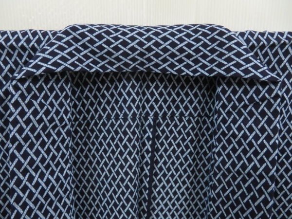 Photo7: 5523T02z400 Vintage Japanese Kimono Cotton YUKATA  Indigo (7)