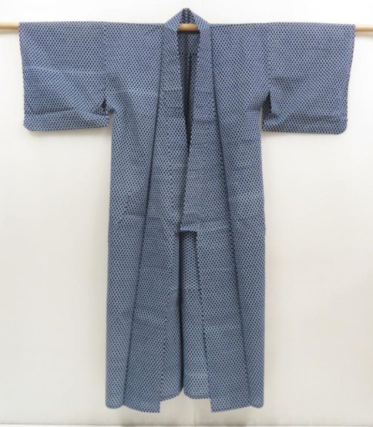 Photo8: 5523T02z400 Vintage Japanese Kimono Cotton YUKATA  Indigo (8)