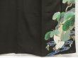 Photo7: 5523T03z750 Antique Japanese Kimono Crepe Silk TOMESODE Crane Black (7)