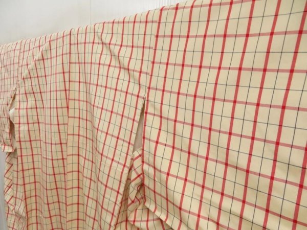 Photo2: 5523T04z780 Vintage Japanese Kimono Silk TSUMUGI  Light peach (2)