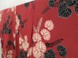Photo2: 5523T07z630 Vintage Japanese Kimono Silk KOMON Aoi Red-Brown (2)