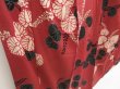 Photo3: 5523T07z630 Vintage Japanese Kimono Silk KOMON Aoi Red-Brown (3)