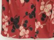 Photo4: 5523T07z630 Vintage Japanese Kimono Silk KOMON Aoi Red-Brown (4)