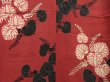 Photo5: 5523T07z630 Vintage Japanese Kimono Silk KOMON Aoi Red-Brown (5)