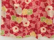Photo4: 5523T09z520 Antique Japanese Kimono Silk KOMON Camellia Wine red (4)