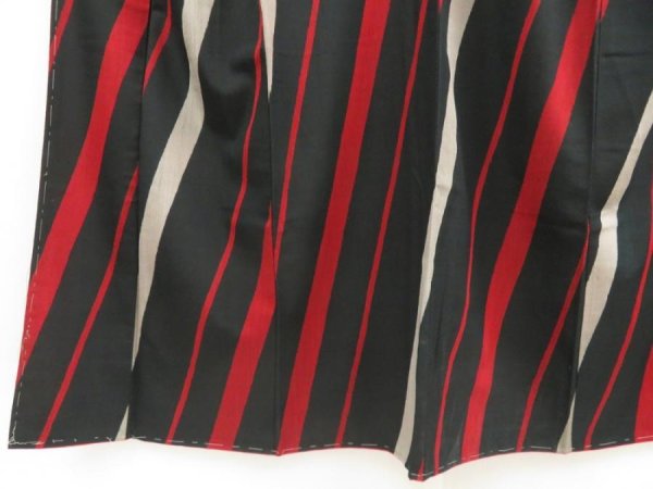 Photo4: 5523T13z850 Vintage Japanese Kimono Silk OMESHI KOMON  Black (4)