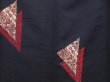 Photo5: 5523T14z750 Vintage Japanese Kimono Silk OMESHI KOMON  Dark navy (5)