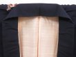 Photo7: 5523T14z750 Vintage Japanese Kimono Silk OMESHI KOMON  Dark navy (7)
