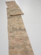 Photo3: 3J09z60  Japanese Kimono Crepe Silk  FABRIC Scenery Light brown 81.9x6.7 (3)